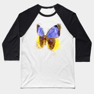 Butterfly Watercolor Butterfly Stripe Tie Dyeing Baseball T-Shirt